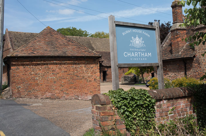 Chartham Vineyard farmyard entrance